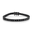 Bratara Tennis Argint 925 Rodiat negru 0.4 cm cu Diamante CZ Negre Bratara Lasardo Gioielli