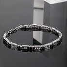 Bratara barbateasca Sector cu diamante CZ negre Bratara Lasardo Gioielli