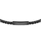 Bratara Tennis barbateasca Sector cu Diamante CZ negre si placuta Bratara Lasardo Gioielli