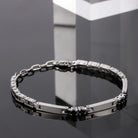 Bratara barbateasca Sector cu diamante CZ negre Bratara Lasardo Gioielli