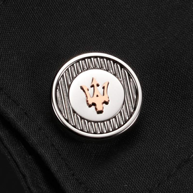 Butoni Maserati din Otel Inoxidabil Colectia cu Trident Rose Gold Butoni Lasardo Gioielli