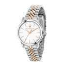ceas dama maserati argintiu cu rose gold
