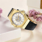 ceas de dama maserati auriu curea neagra