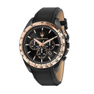ceas maserati negru cu rose gold