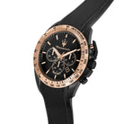 ceas maserati negru cu rose gold