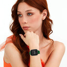 ceas smart de dama morellato curea piele verde