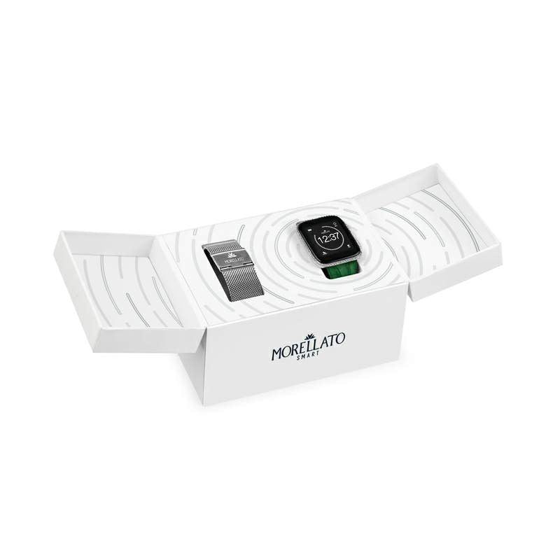 ceas smart de dama morellato curea piele verde