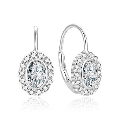 cercei tortita din argint 925 rodiat cu diamante cz