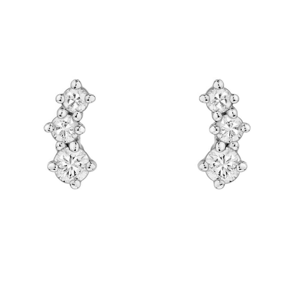 cercei punto luce trilogy argint 925 rodiat cu diamante cz albe