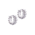 cercei argint tortita cu frunze de laur