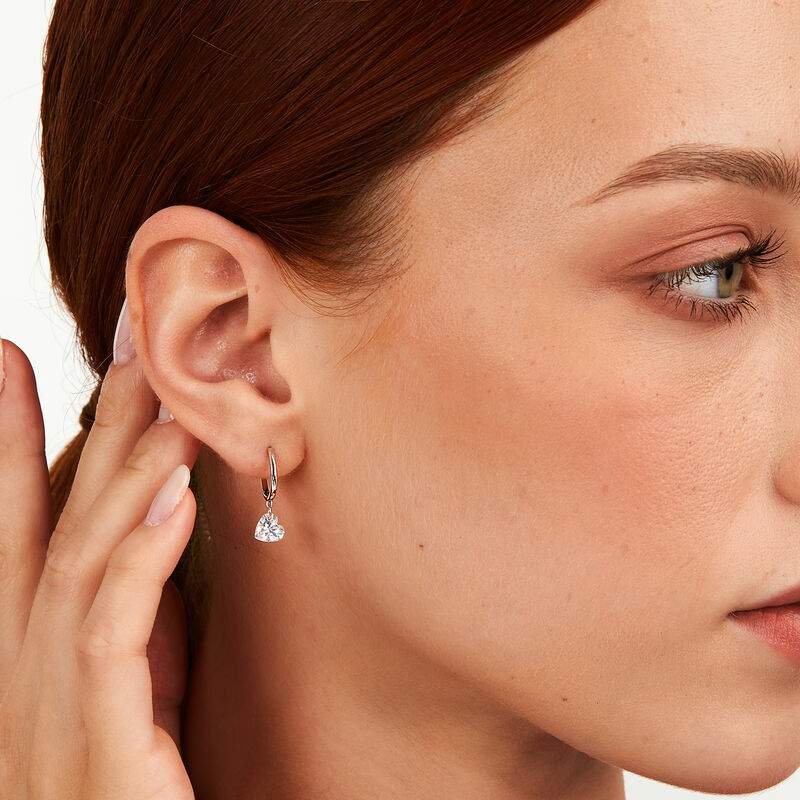 cercei argint cu inimi