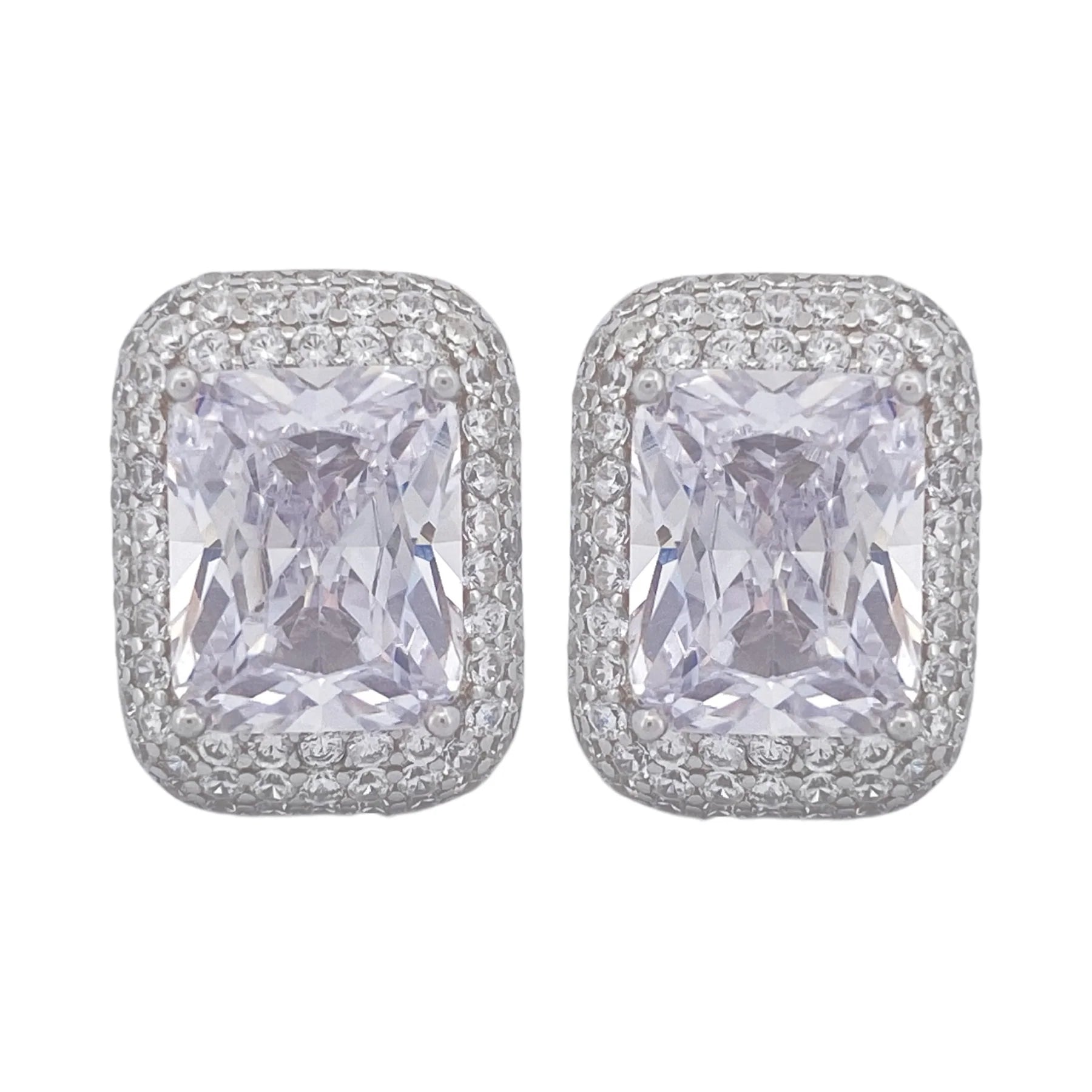 Cercei din argint 925 rodiat cu diamante CZ Cercei Lasardo Gioielli