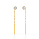 Cercei din argint 925 rodiat auriu cu flori Cercei Lasardo Gioielli