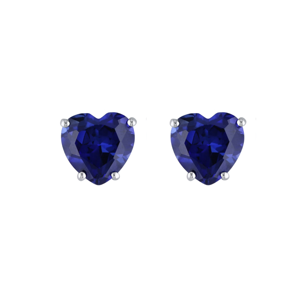 cercei argint inima spinel albastru