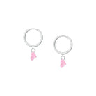 cercei argint inimi roz