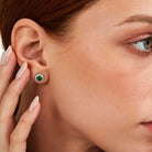 cercei argint cu smarald