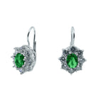 cercei argint cu smarald