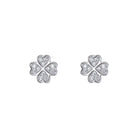 Cercei argint 925 rodiat cu trifoi Cercei Lasardo Gioielli