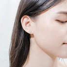 Cercei argint 925 rodiat cu trifoi Cercei Lasardo Gioielli