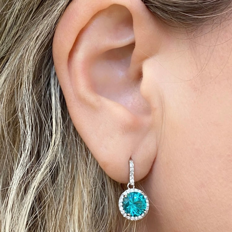 cercei argint turmalina