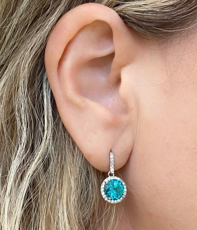 cercei argint turmalina