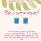 Cercei din argint 925 rodiat cu acvamarin Cercei Lasardo Gioielli