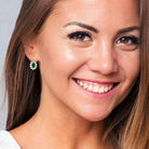 cercei argint mini kate smaralde