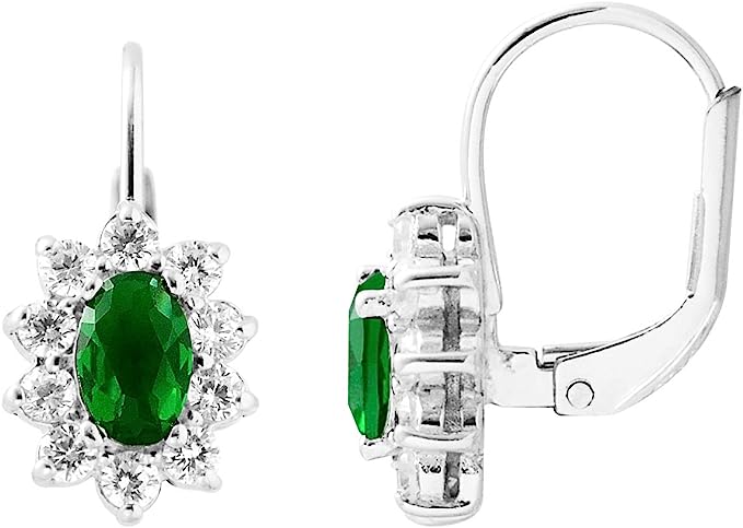 cercei argint mini kate smaralde