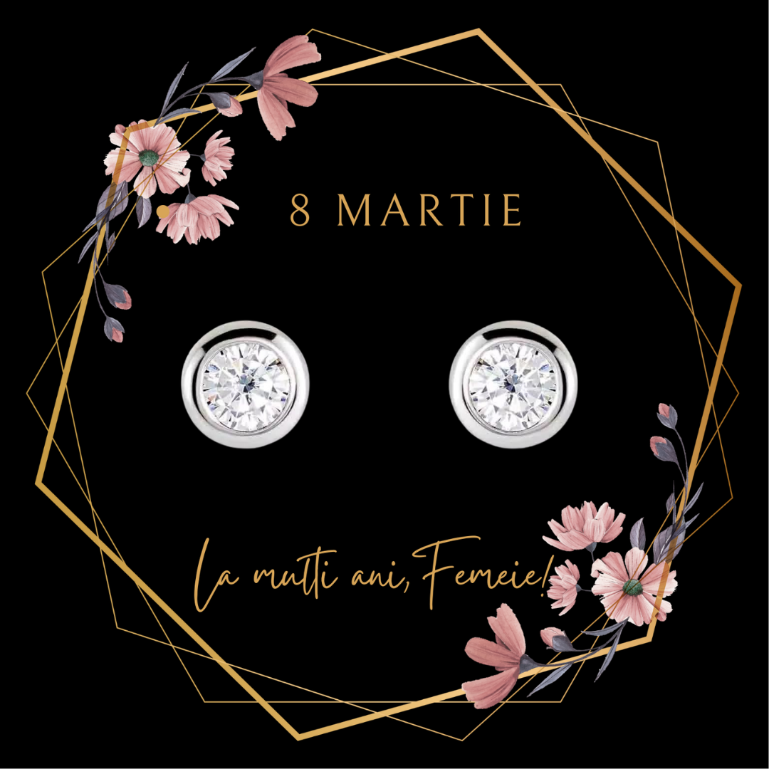 cercei argint punto luce 8 martie