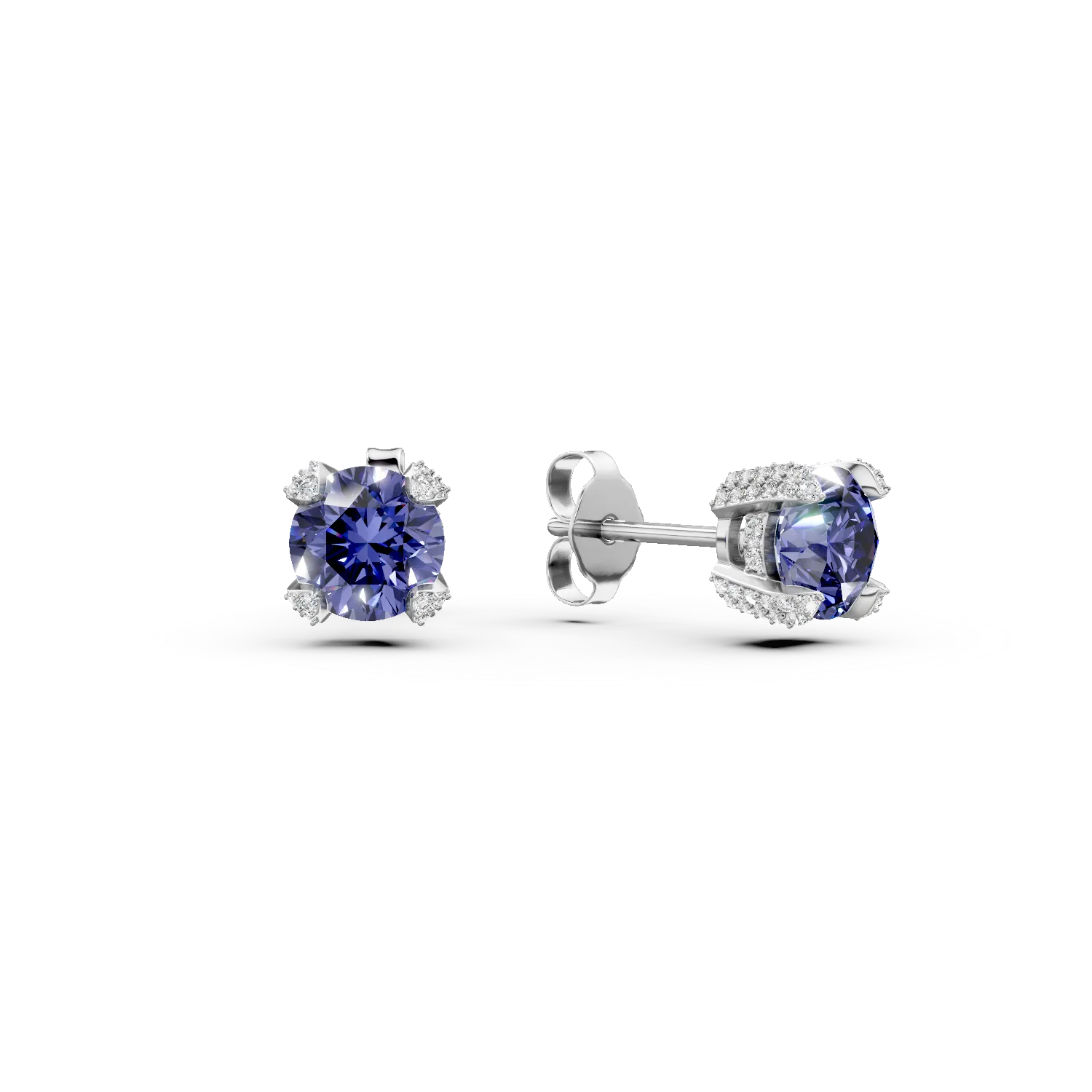 cercei argint punto luce spinel