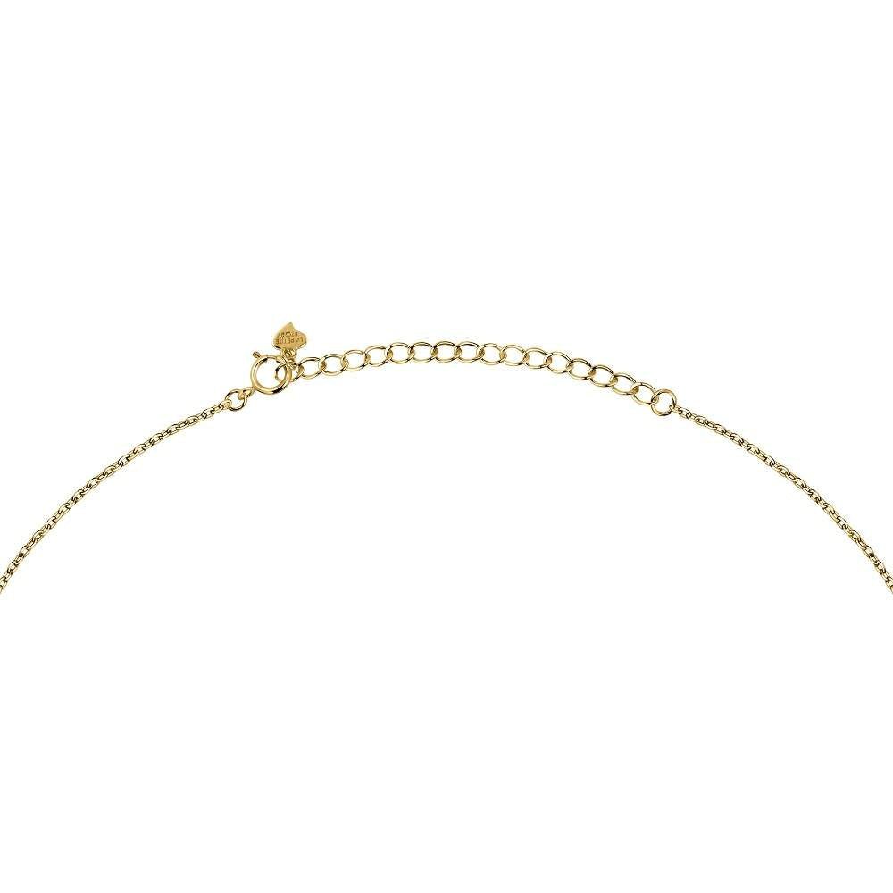 Colier din argint 925 rodiat auriu cu pandantiv fluture si diamante CZ albe, colectia Emily in Paris La Petite Story inchizatoare cu prelungire