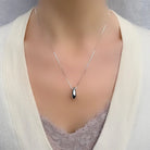 colier din argint in forma de lacrima silver drop