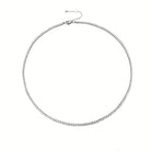 colier tennis argintiu din otel inoxidabil