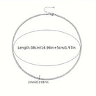 detalii lungime colier tennis argintiu