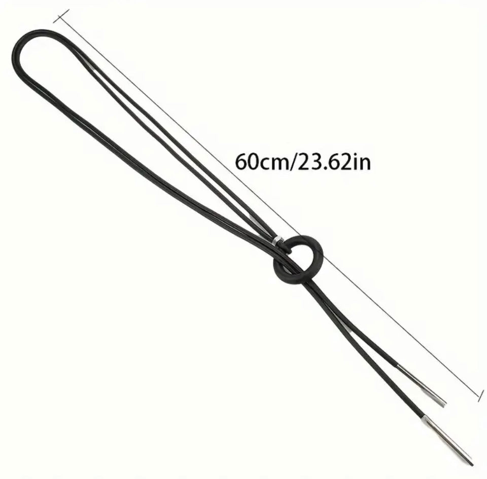 colier noir knot minimalist negru