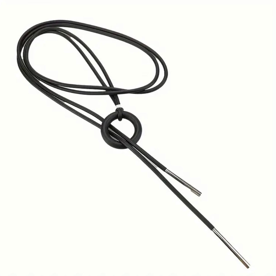 colier noir knot minimalist negru
