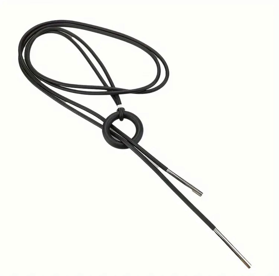 colier noir knot minimalist negru