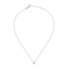 colier argint la petite story cu piatra alba