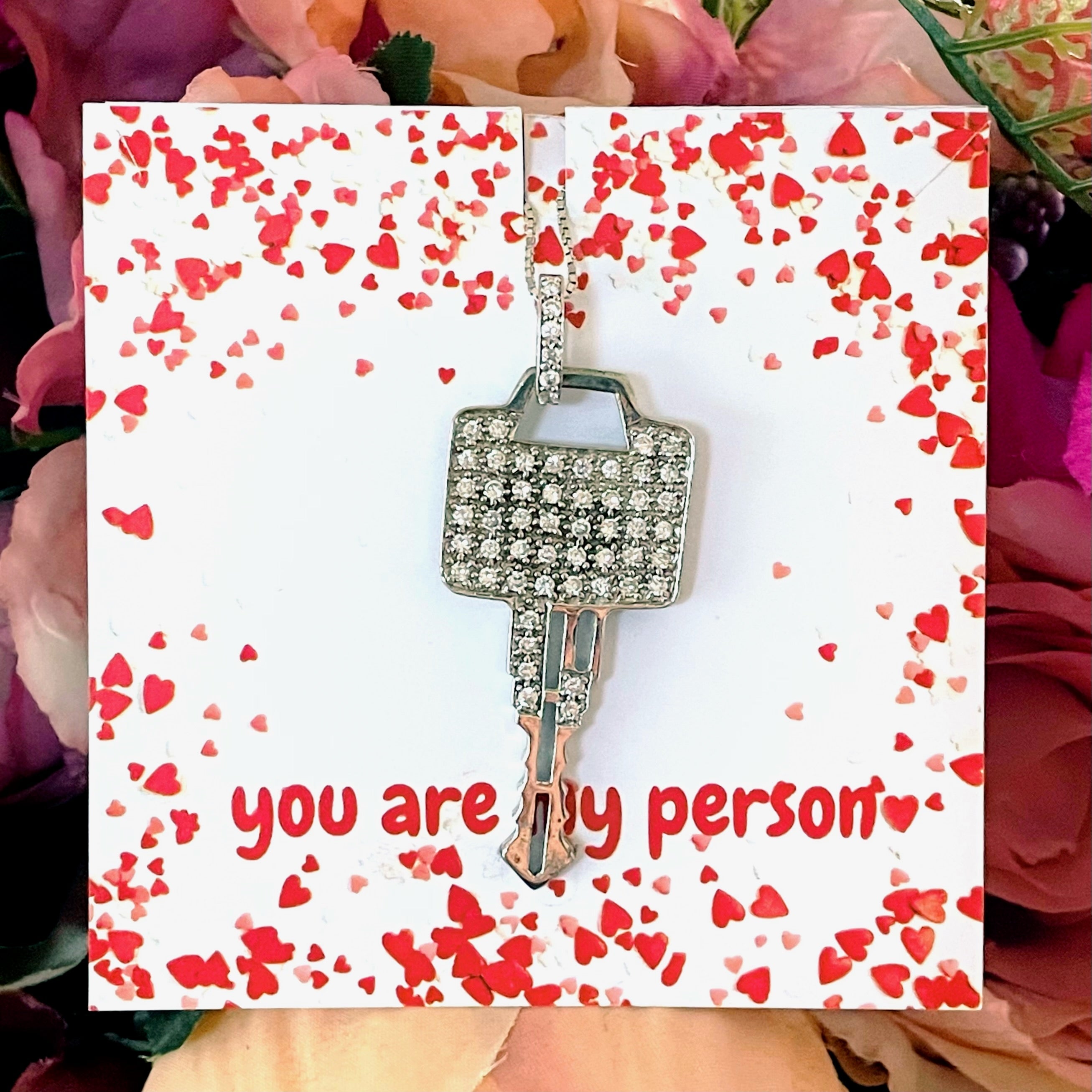 colier argint cu pandantiv cheie mare