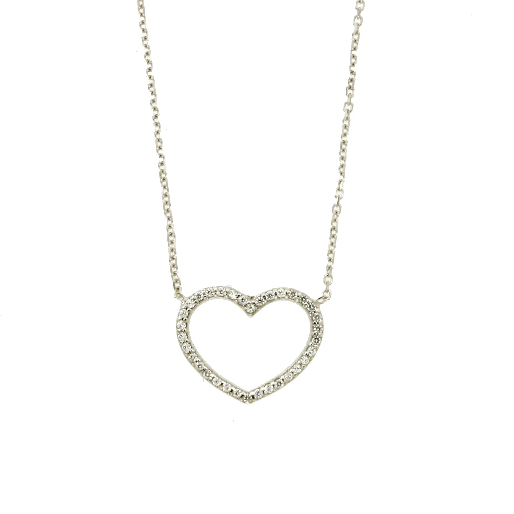 Colier argint 925 rodiat cu inima Colier Lasardo Gioielli