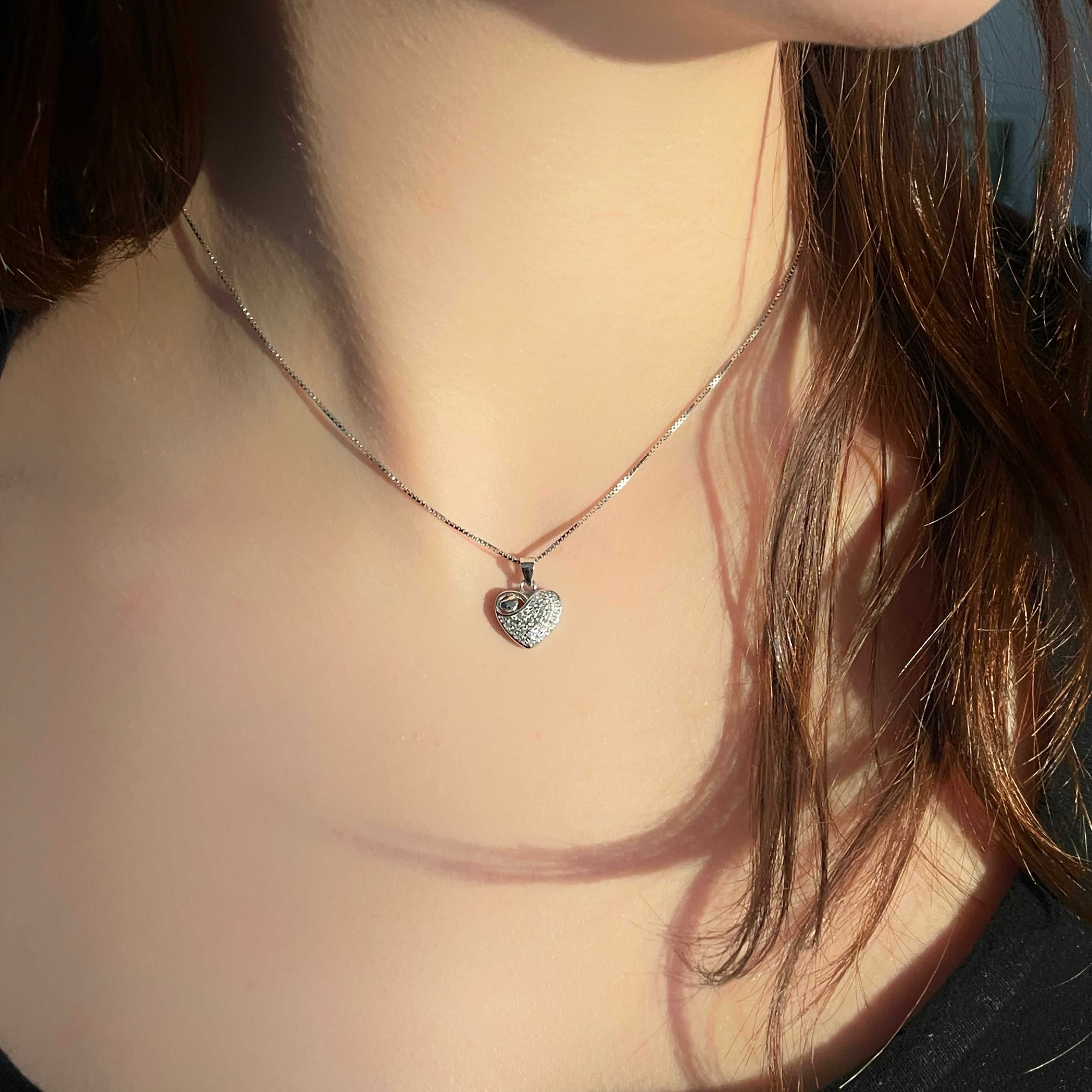 colier argint pandantiv inima