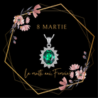 coliier argint smarald 8 martie