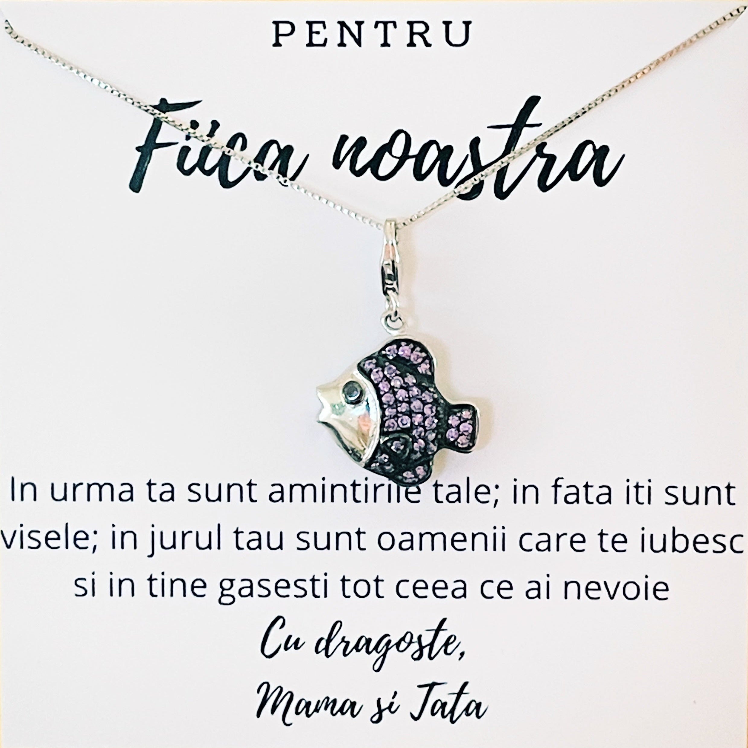 colier argint cu pandantiv pestisor