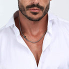 Colier barbatesc Morellato cu cruce neagra