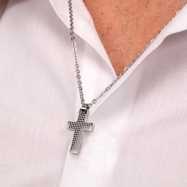 COLIER BARBATESC CU CRUCE