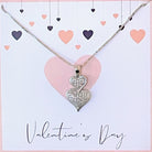colier argint doua inimi valentine's day