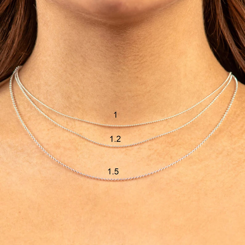 Lantisor din argint 925 rodiat argintiu cu bilute 0,5mm Lant Lasardo Gioielli