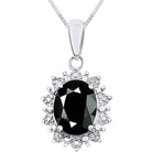 colier argint pandantiv negru