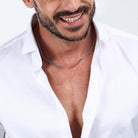 colier barbatesc morellato cu cruce la gat