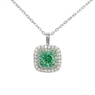 colier argint piatra verde